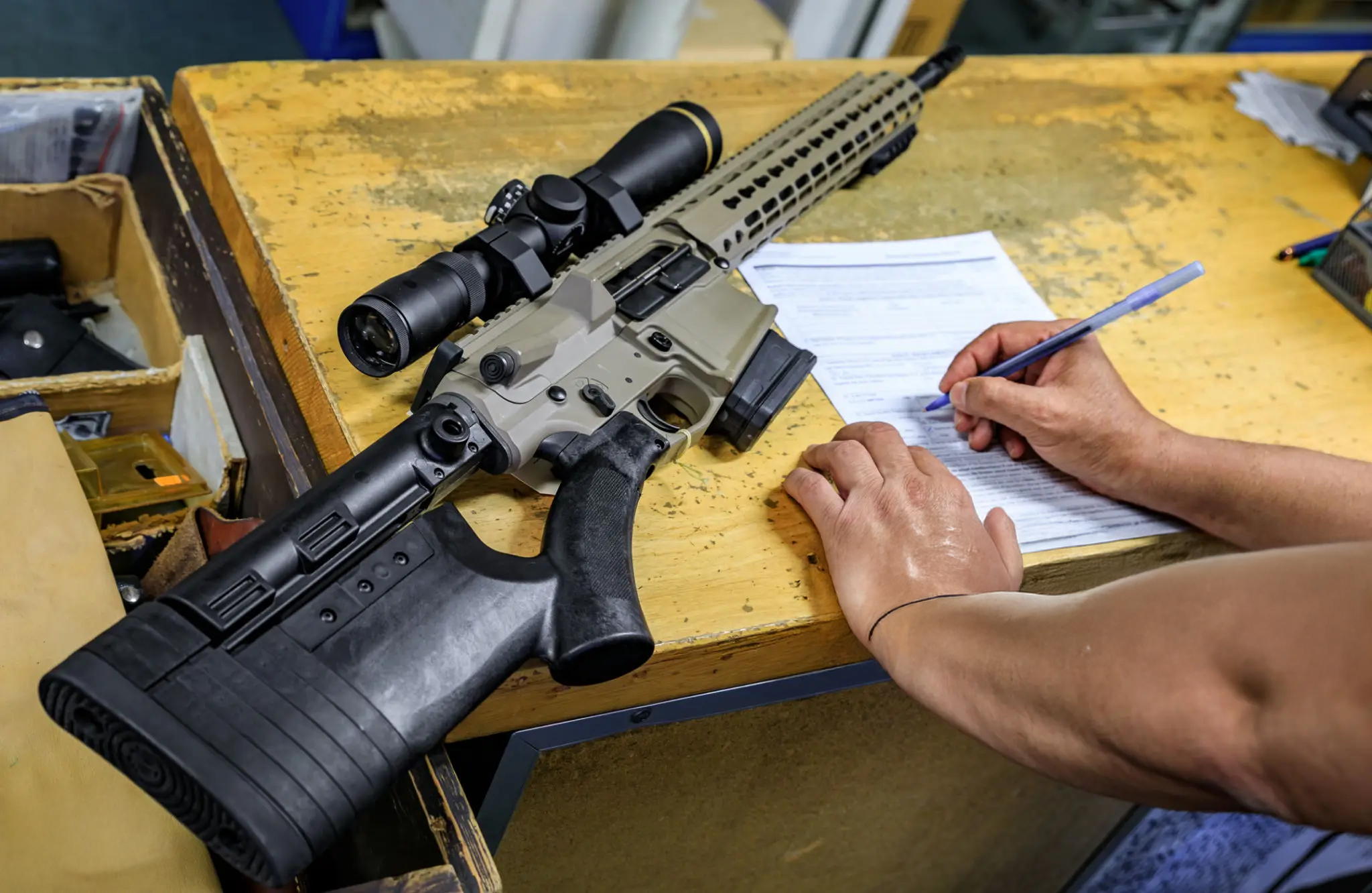 Buyer signing paperwork